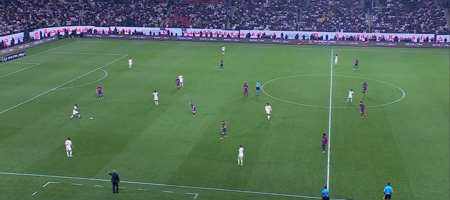 Real Madrid vs Barcelona in action.